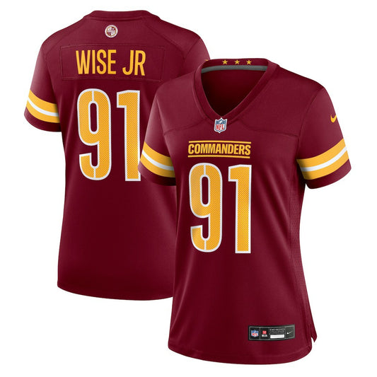 Deatrich Wise Jr. Washington Commanders Women's Team Game Jersey - Burgundy | NFL Jerseys