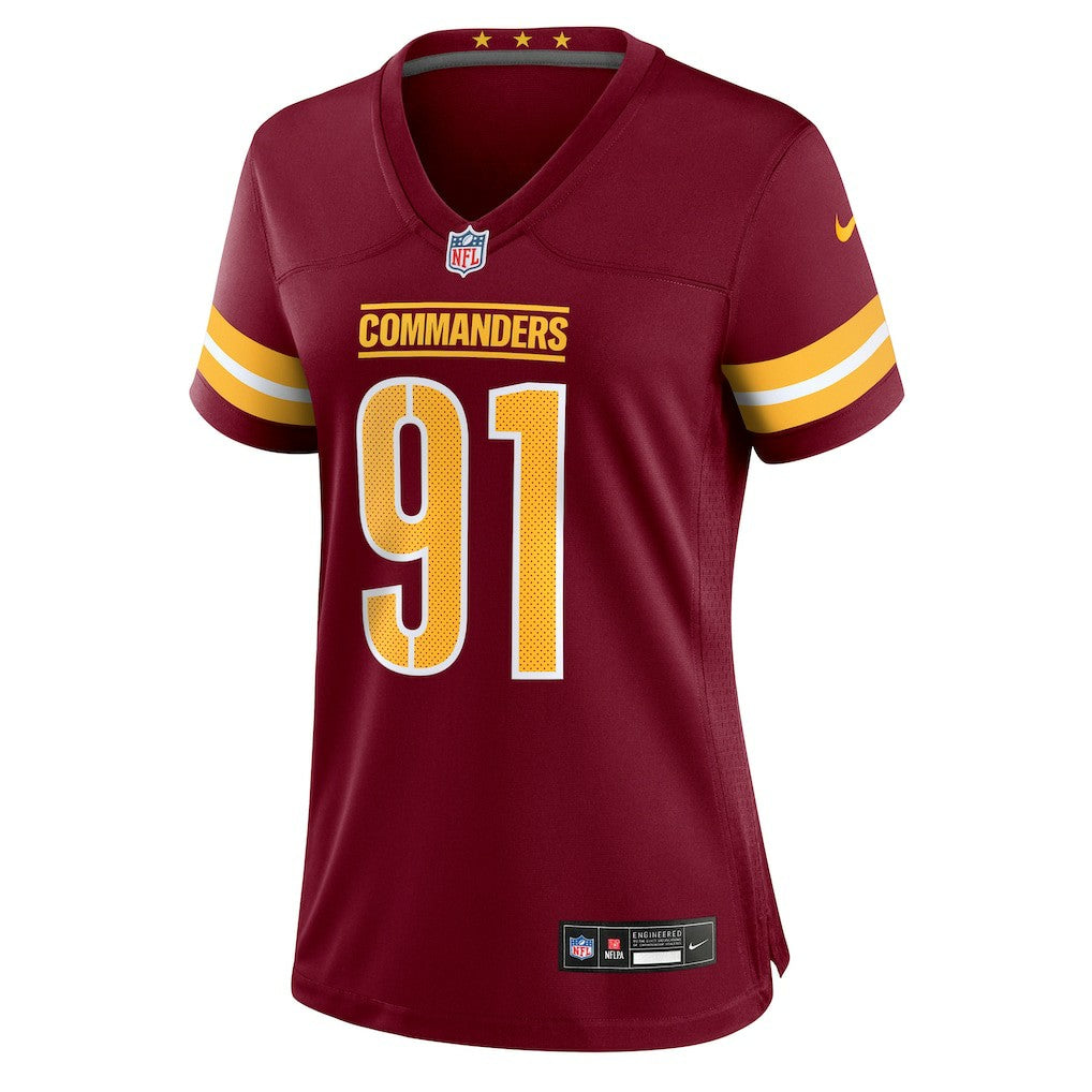 Deatrich Wise Jr. Washington Commanders Women's Team Game Jersey Burgundy - Nike