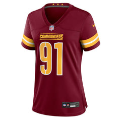 Deatrich Wise Jr. Washington Commanders Women's Team Game Jersey Burgundy - Nike