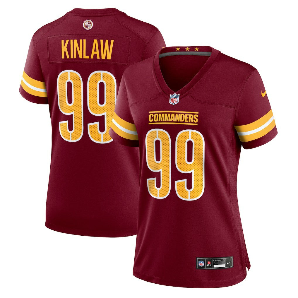 Javon Kinlaw Washington Commanders Women's Team Game Jersey - Burgundy | NFL Jerseys