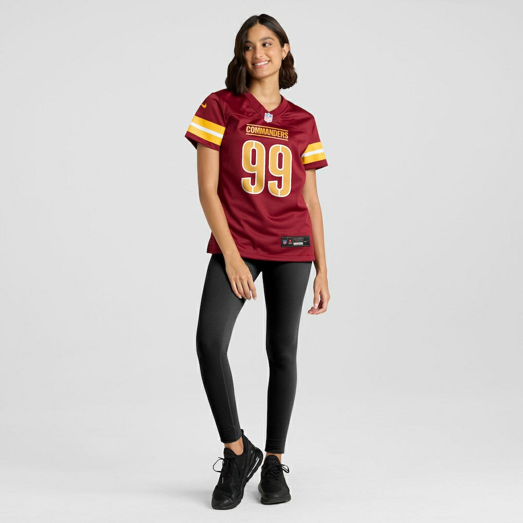 Javon Kinlaw Washington Commanders Women's Team Game Jersey - Burgundy | NFL Jerseys