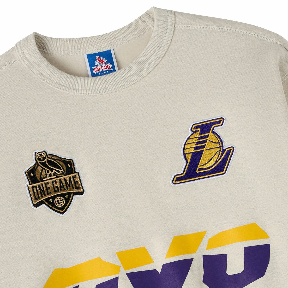 NBA - Los Angeles Lakers OVO x NBA Fleece Sweatshirt - Natural