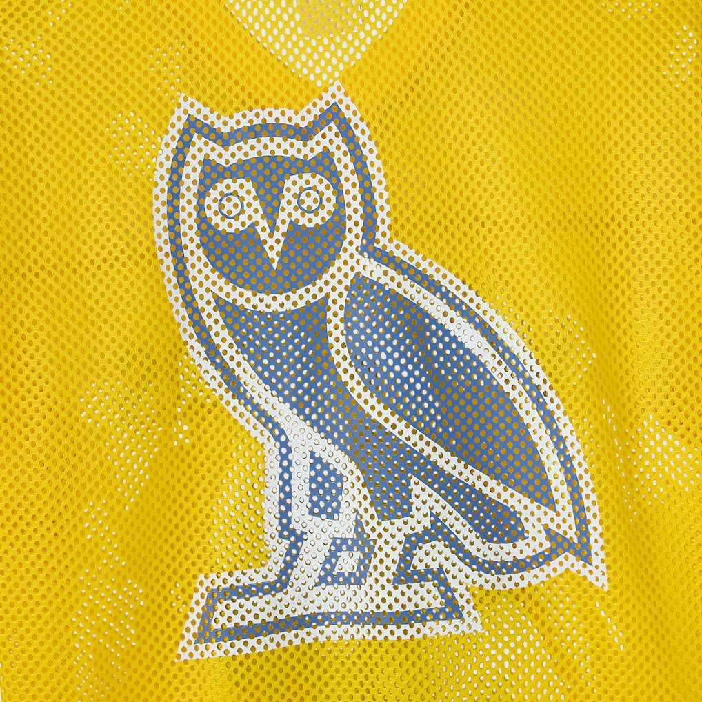 Golden State Warriors OVO x NBA Mesh Football Fashion Jersey sale - Gold online | NBA Jerseys