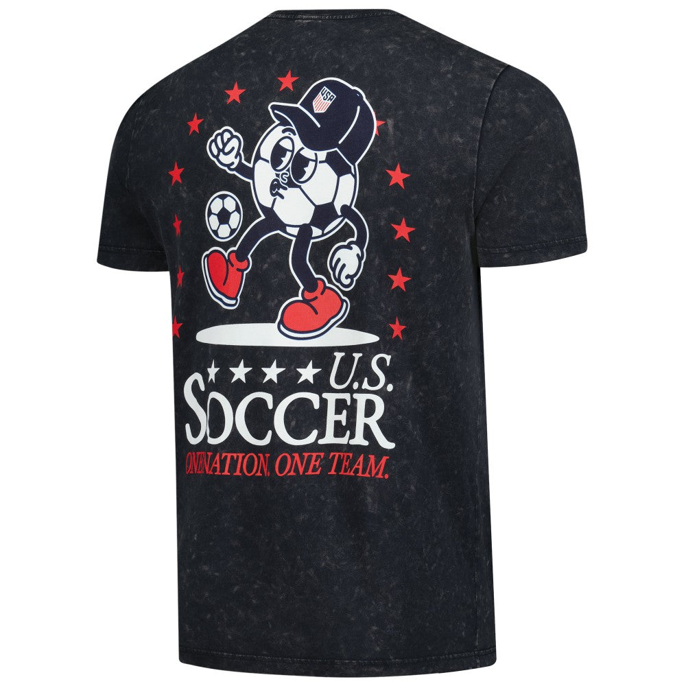 New Era USMNT New Era Old School Sport Washed T-Shirts - Navy