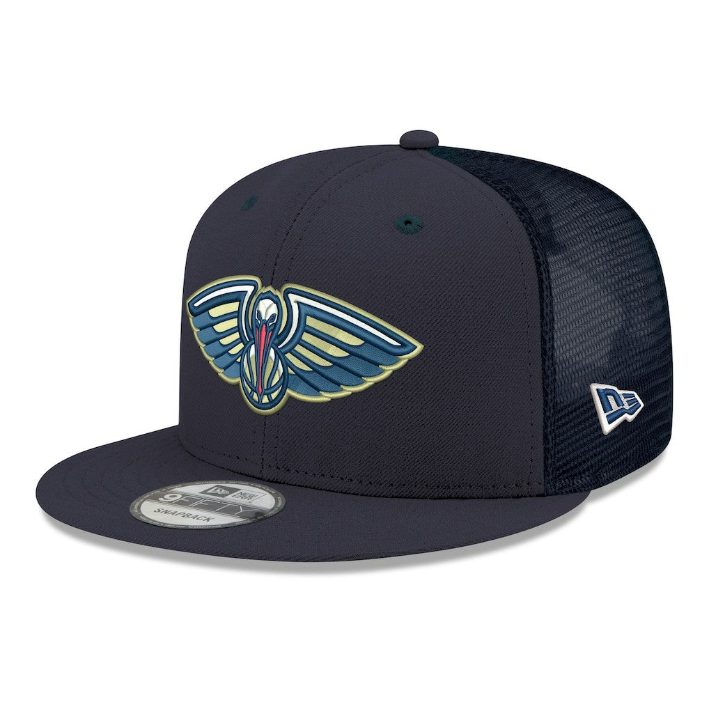 New Era - New Orleans Pelicans Core Logo Meshback 9FIFTY Snapback Hat - Navy