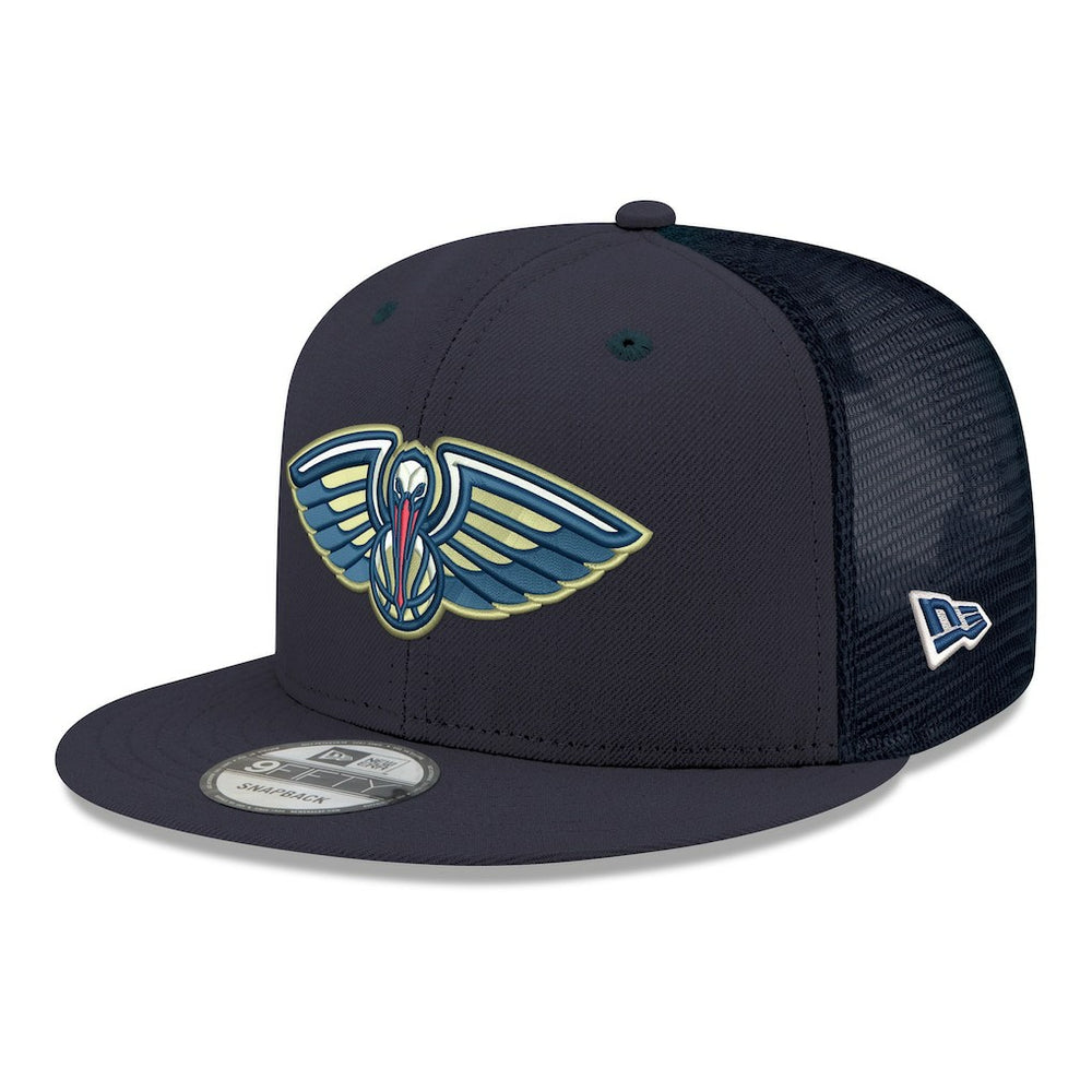 New Era - New Orleans Pelicans Core Logo Meshback 9FIFTY Snapback Hat - Navy