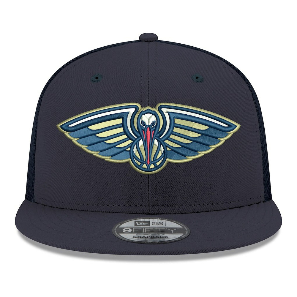 New Era - New Orleans Pelicans Core Logo Meshback 9FIFTY Snapback Hat - Navy