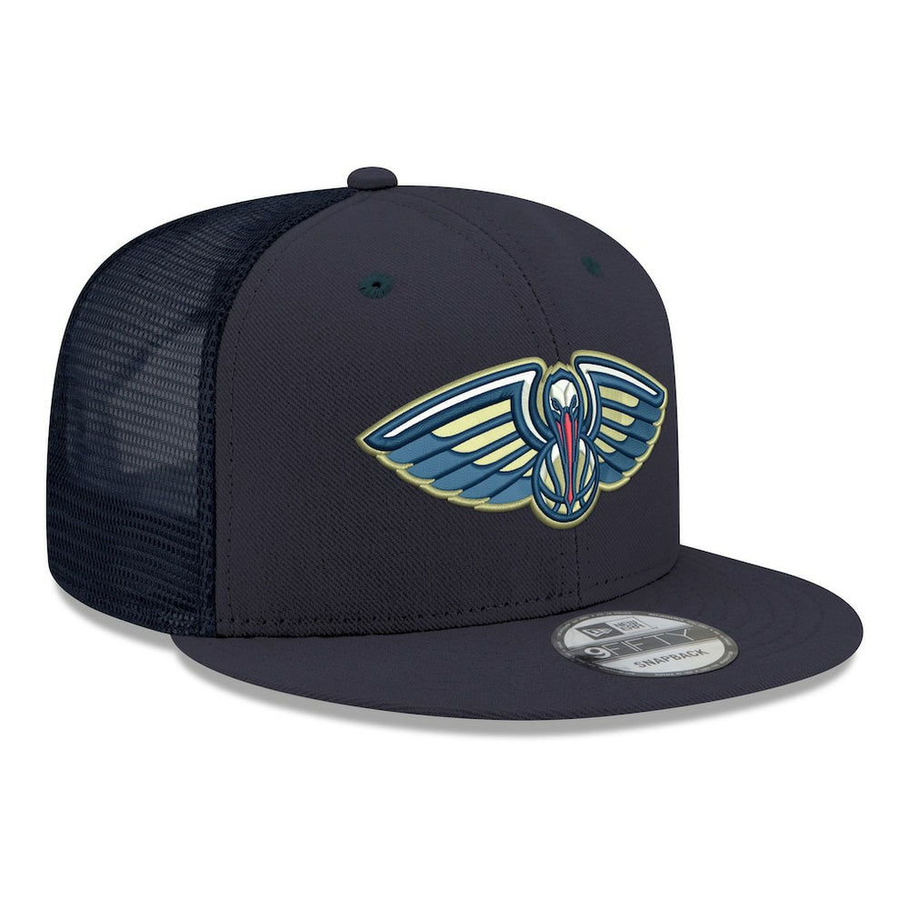 New Era - New Orleans Pelicans Core Logo Meshback 9FIFTY Snapback Hat - Navy