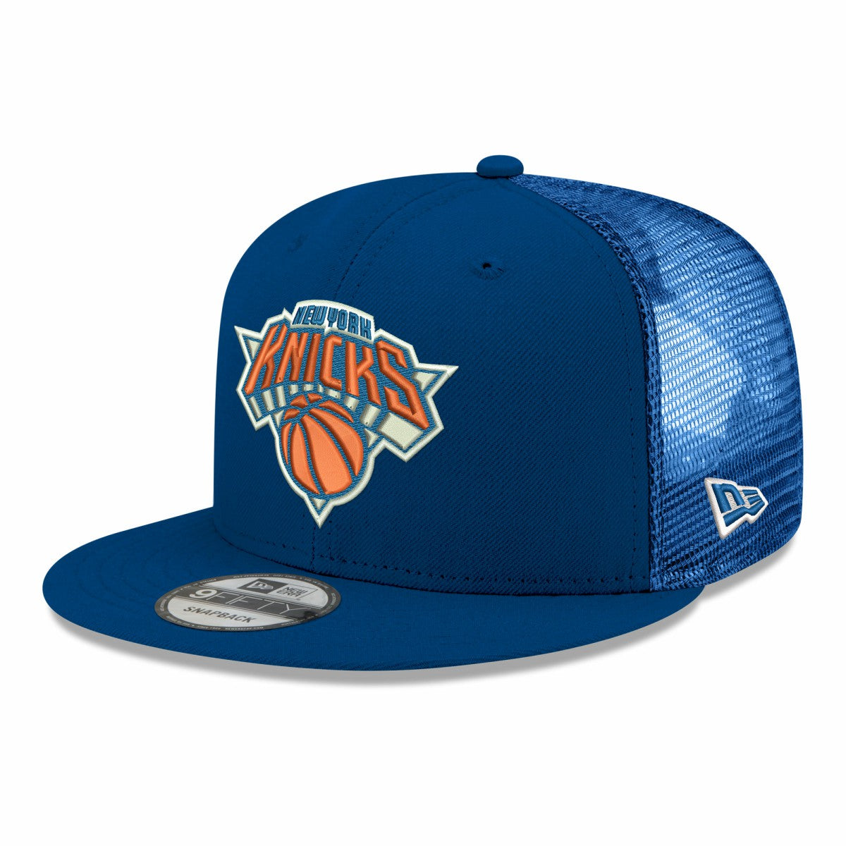 New Era - New York Knicks Core Logo Meshback 9FIFTY Snapback Hat - Blue
