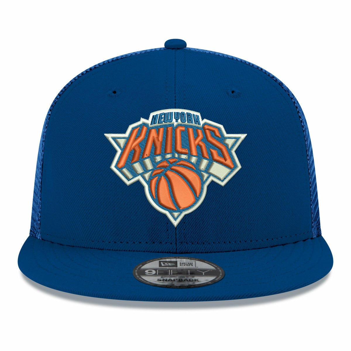 New Era - New York Knicks Core Logo Meshback 9FIFTY Snapback Hat - Blue