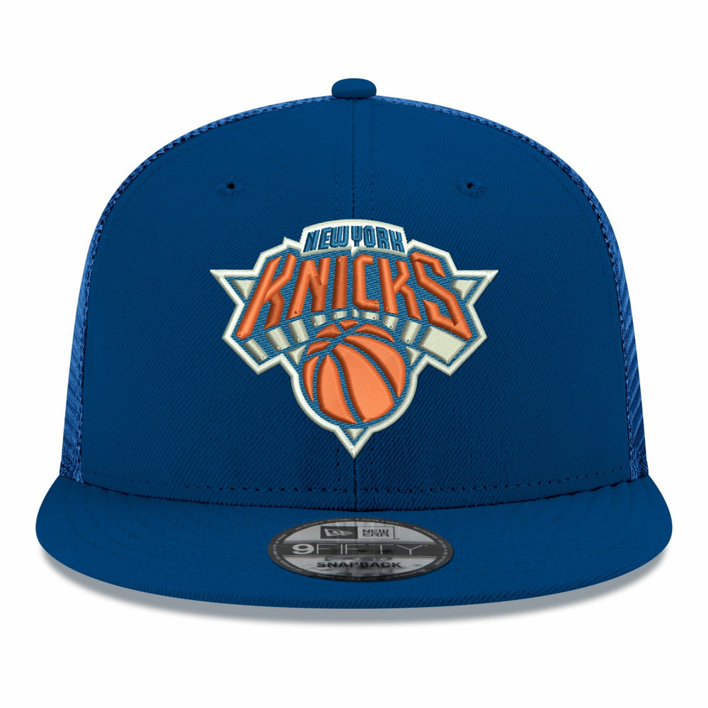 New Era - New York Knicks Core Logo Meshback 9FIFTY Snapback Hat - Blue