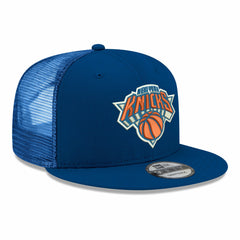 New Era - New York Knicks Core Logo Meshback 9FIFTY Snapback Hat - Blue