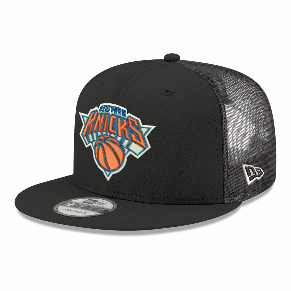 New Era - New York Knicks Core Logo Meshback 9FIFTY Snapback Hat - Black