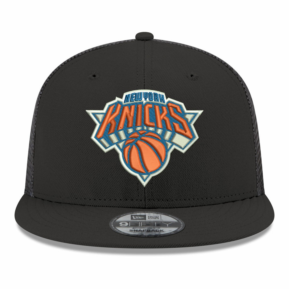 New Era - New York Knicks Core Logo Meshback 9FIFTY Snapback Hat - Black