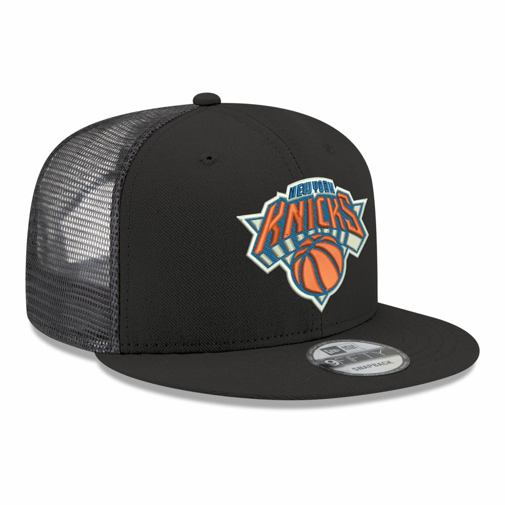 New Era - New York Knicks Core Logo Meshback 9FIFTY Snapback Hat - Black