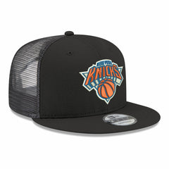 New Era - New York Knicks Core Logo Meshback 9FIFTY Snapback Hat - Black