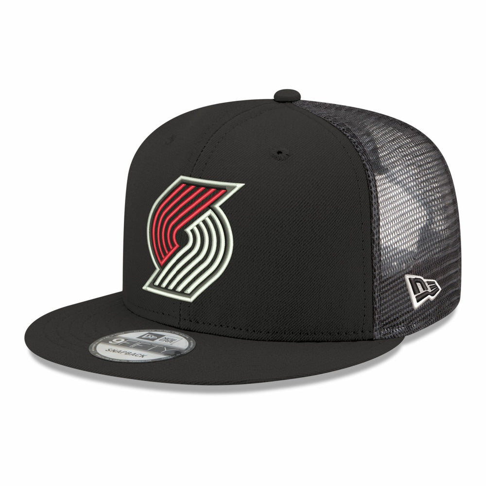 New Era - Portland Trail Blazers Core Logo Meshback 9FIFTY Snapback Hat - Black