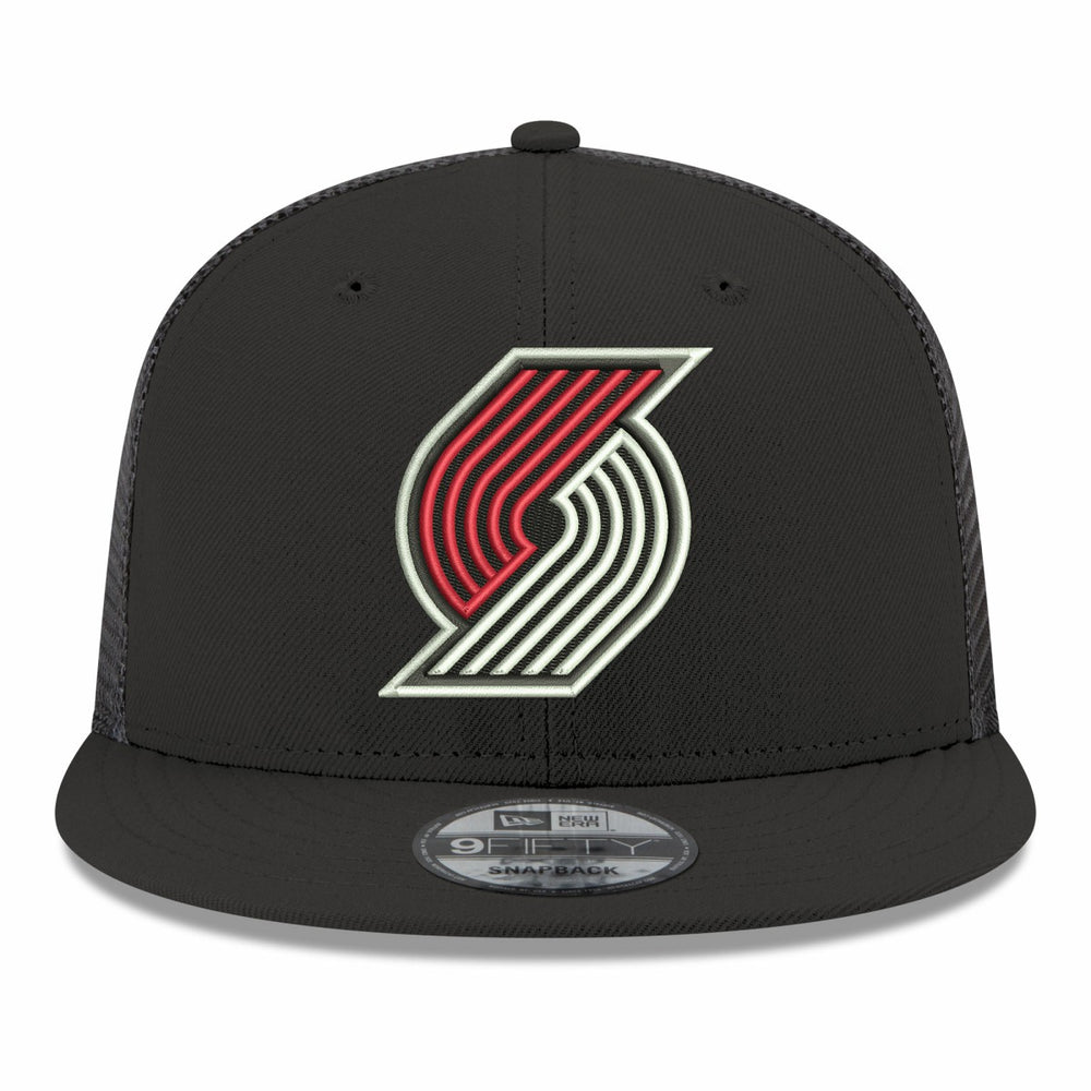 New Era - Portland Trail Blazers Core Logo Meshback 9FIFTY Snapback Hat - Black