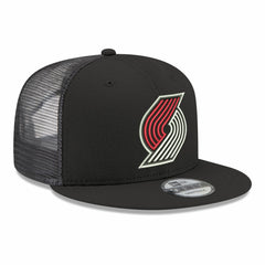 New Era - Portland Trail Blazers Core Logo Meshback 9FIFTY Snapback Hat - Black