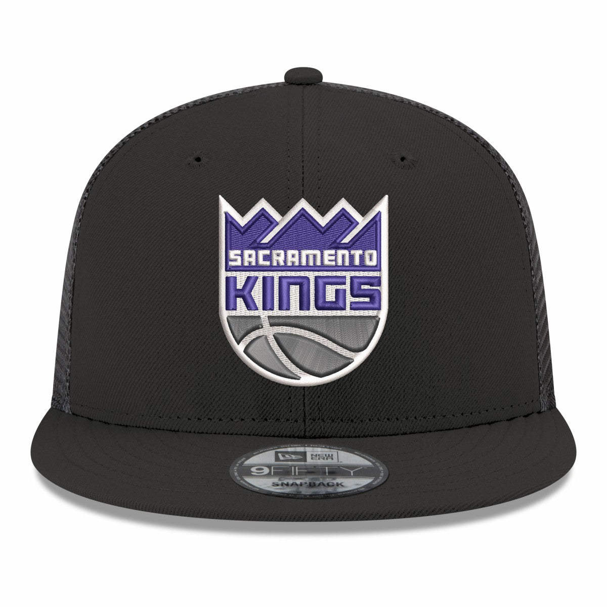 New Era - Sacramento Kings Core Logo Meshback 9FIFTY Snapback Hat - Black