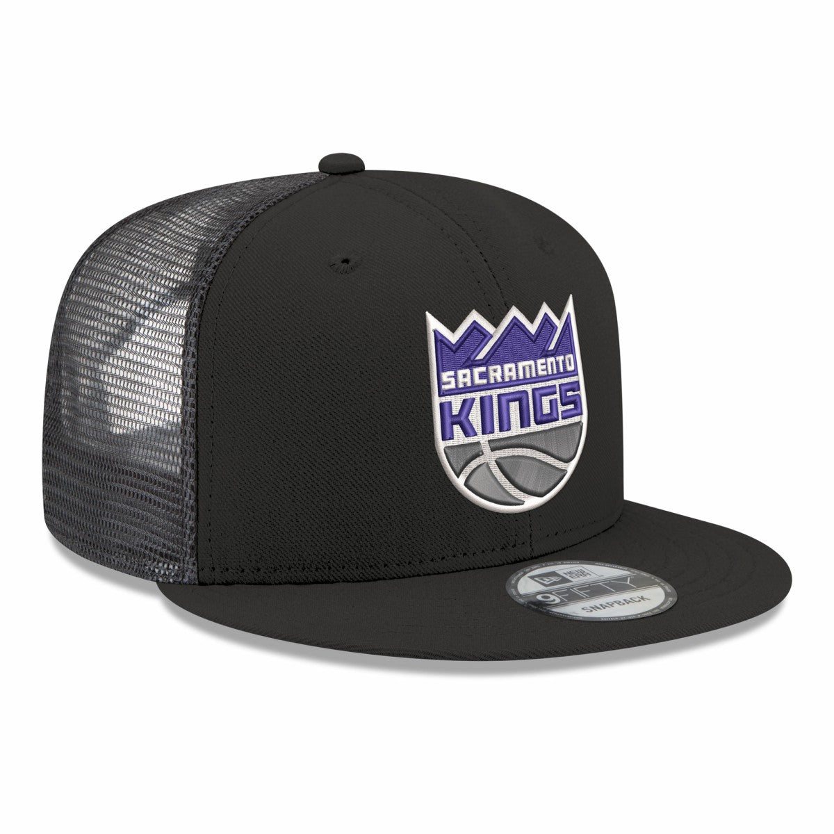 New Era - Sacramento Kings Core Logo Meshback 9FIFTY Snapback Hat - Black