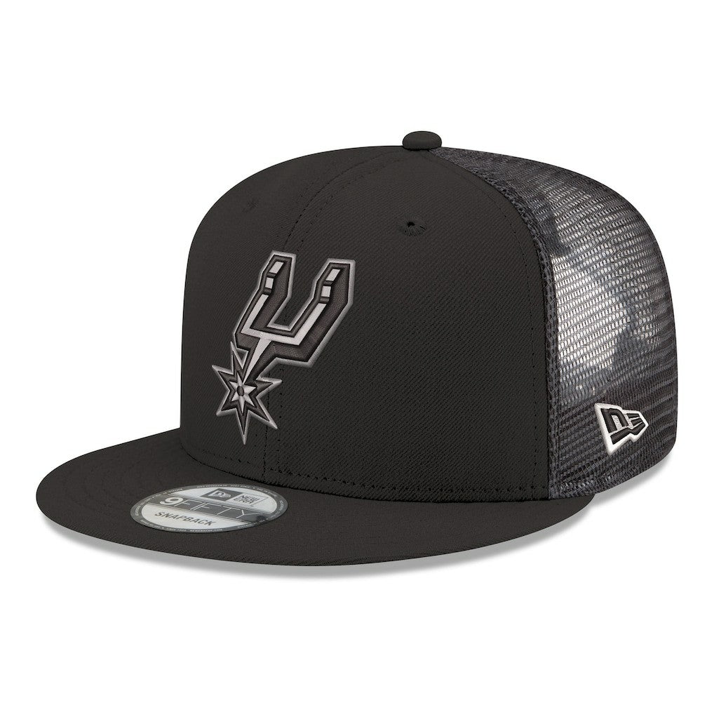 New Era - San Antonio Spurs Core Logo Meshback 9FIFTY Snapback Hat - Black
