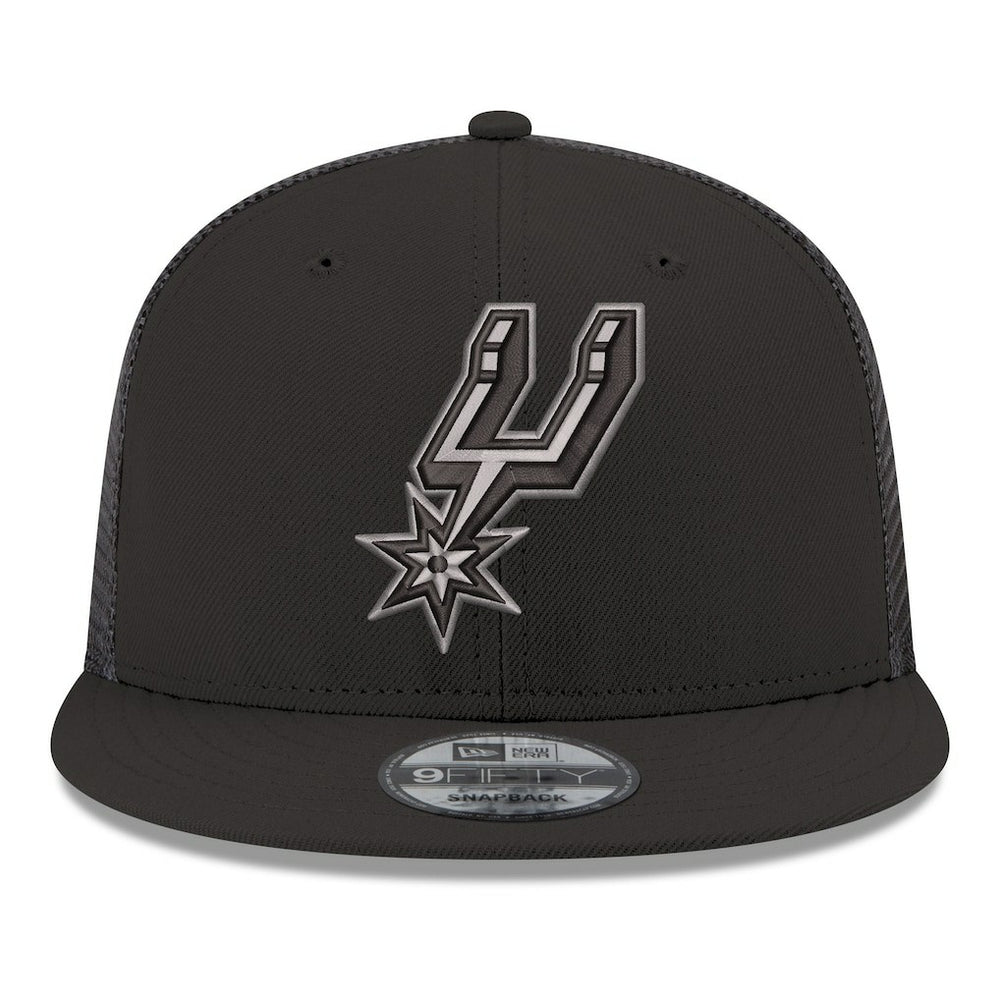 New Era - San Antonio Spurs Core Logo Meshback 9FIFTY Snapback Hat - Black