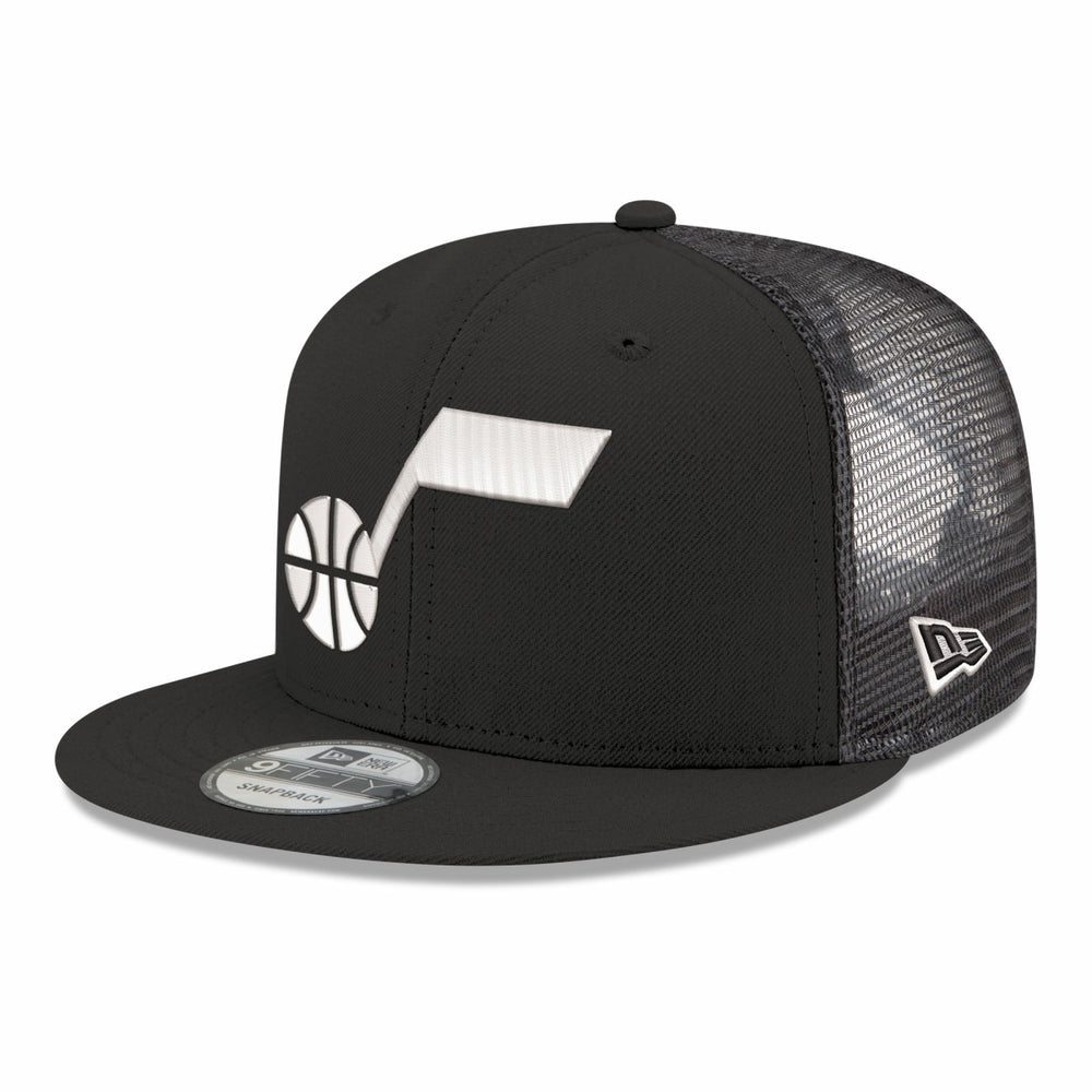 New Era - Utah Jazz Core Logo Meshback 9FIFTY Snapback Hat - Black