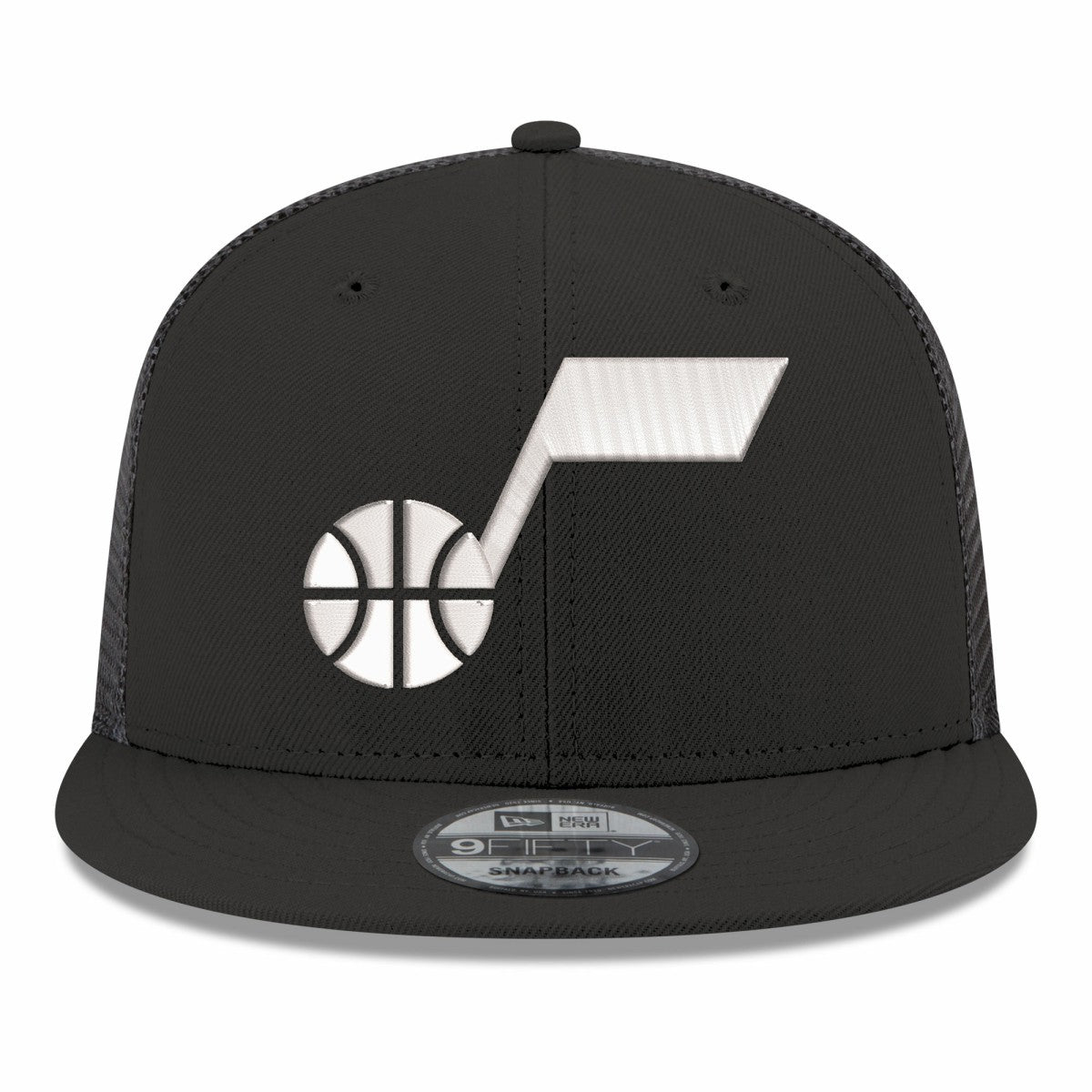 New Era - Utah Jazz Core Logo Meshback 9FIFTY Snapback Hat - Black