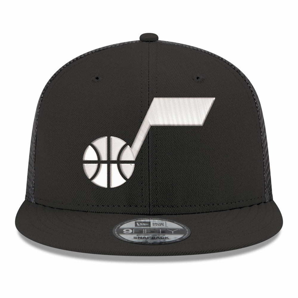 New Era - Utah Jazz Core Logo Meshback 9FIFTY Snapback Hat - Black