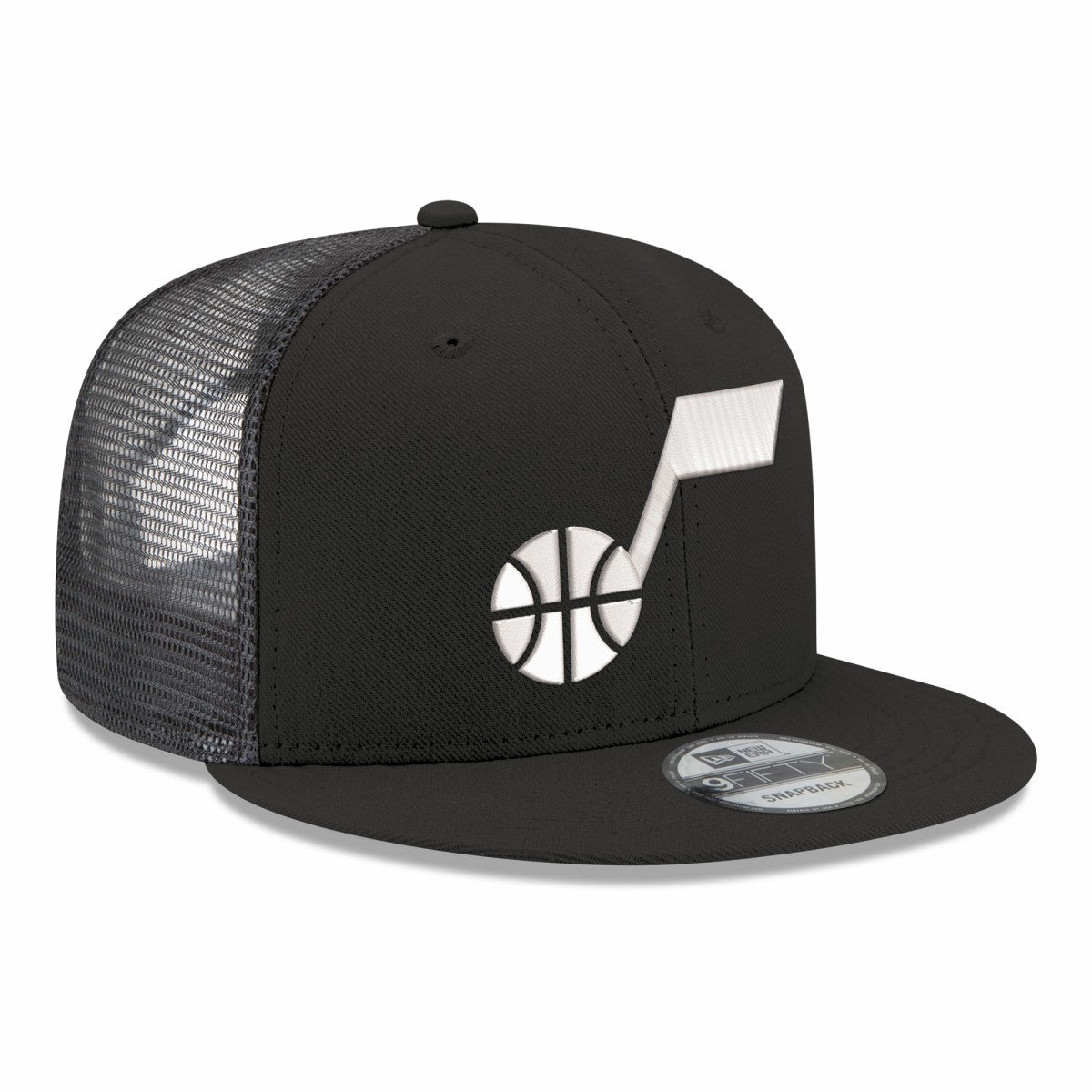 New Era - Utah Jazz Core Logo Meshback 9FIFTY Snapback Hat - Black