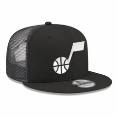 New Era - Utah Jazz Core Logo Meshback 9FIFTY Snapback Hat - Black