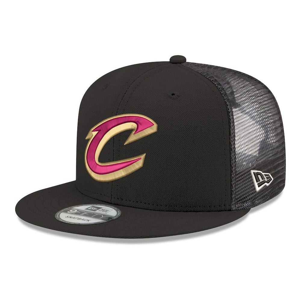 New Era - Cleveland Cavaliers Core Logo Meshback 9FIFTY Snapback Hat - Black