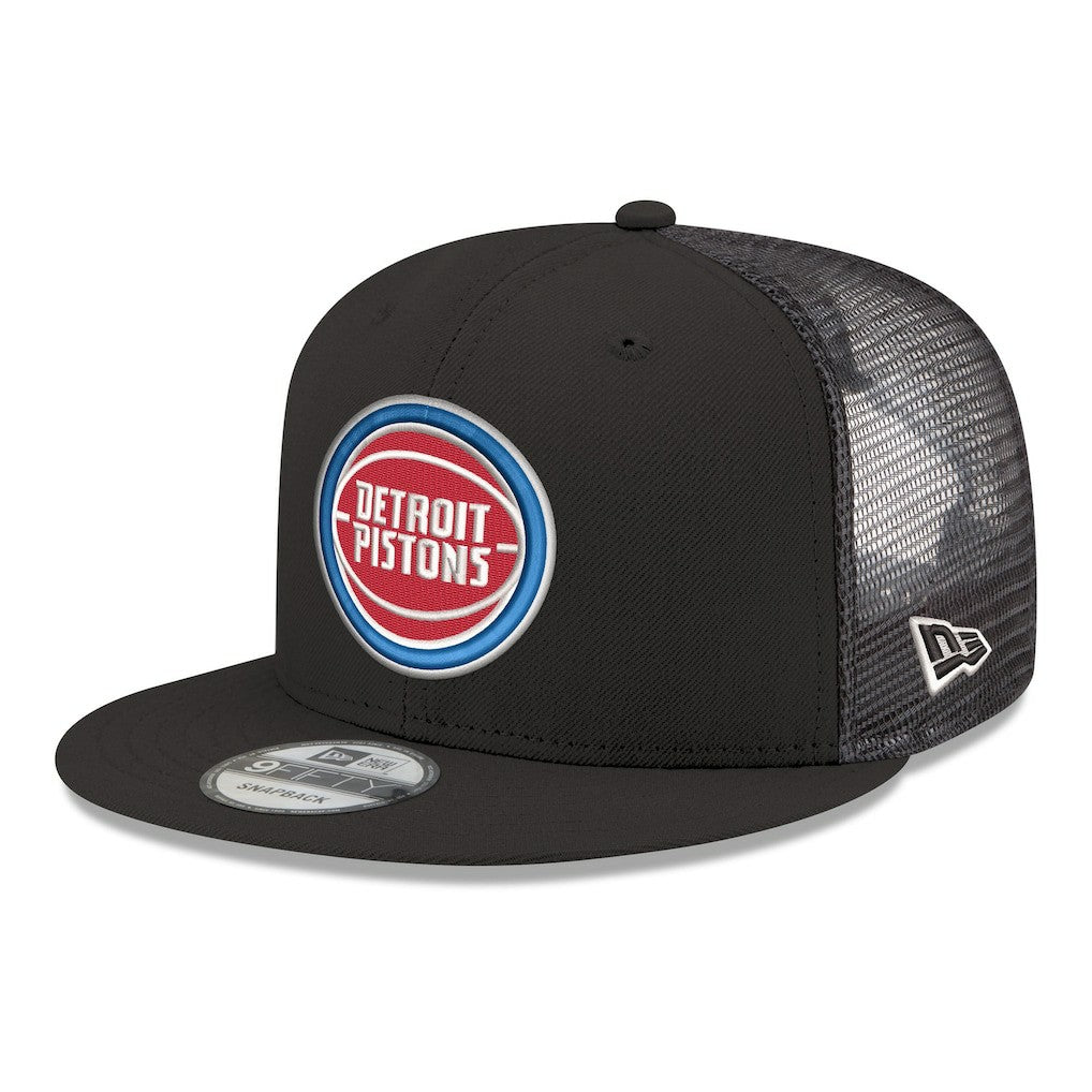 New Era - Detroit Pistons Core Logo Meshback 9FIFTY Snapback Hat - Black