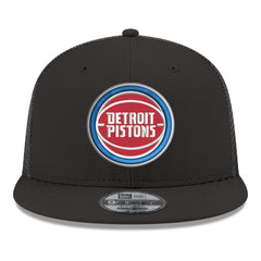 New Era - Detroit Pistons Core Logo Meshback 9FIFTY Snapback Hat - Black