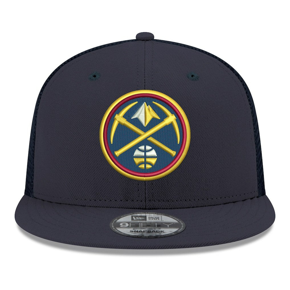 New Era - Denver Nuggets Core Logo Meshback 9FIFTY Snapback Hat - Navy