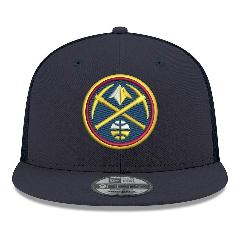New Era - Denver Nuggets Core Logo Meshback 9FIFTY Snapback Hat - Navy