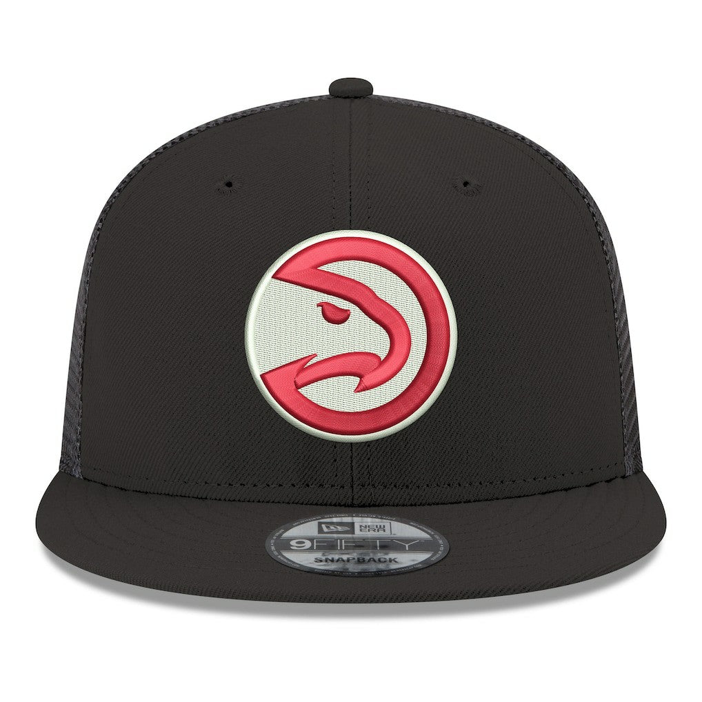 New Era - Atlanta Hawks Core Logo Meshback 9FIFTY Snapback Hat - Black