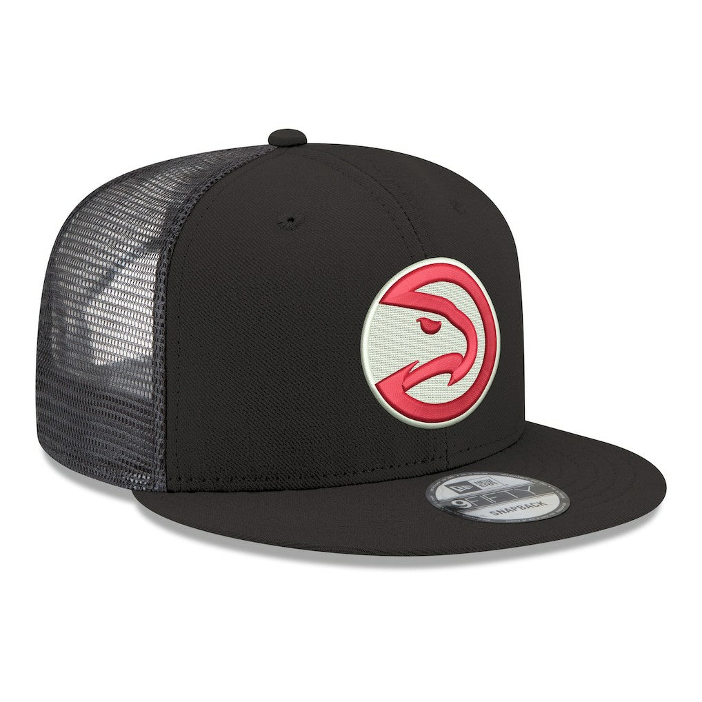New Era - Atlanta Hawks Core Logo Meshback 9FIFTY Snapback Hat - Black