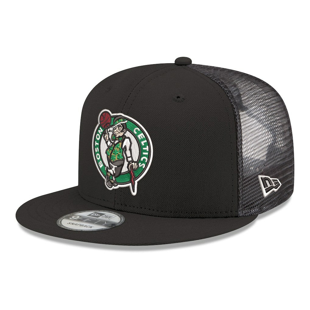 New Era - Boston Celtics Core Logo Meshback 9FIFTY Snapback Hat - Black