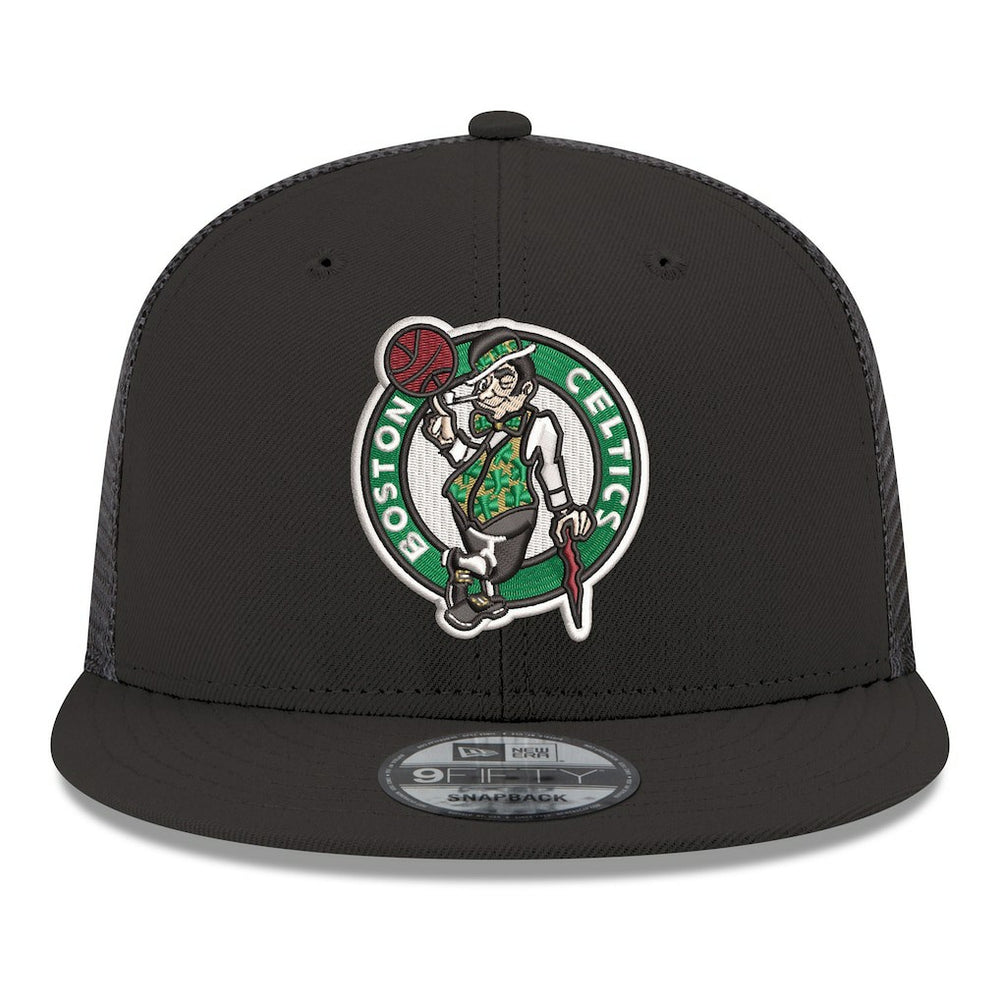 New Era - Boston Celtics Core Logo Meshback 9FIFTY Snapback Hat - Black