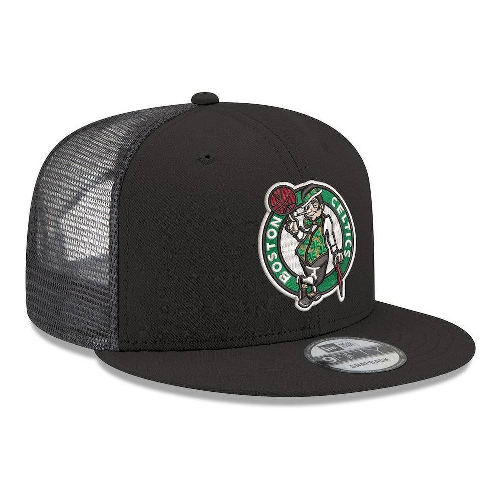 New Era - Boston Celtics Core Logo Meshback 9FIFTY Snapback Hat - Black