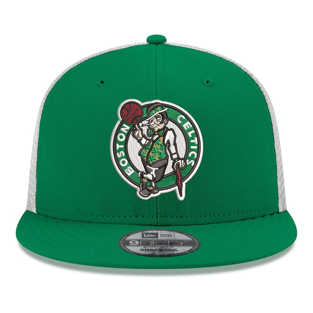 New Era - Boston Celtics Core Logo Meshback 9FIFTY Snapback Hat - Kelly Green