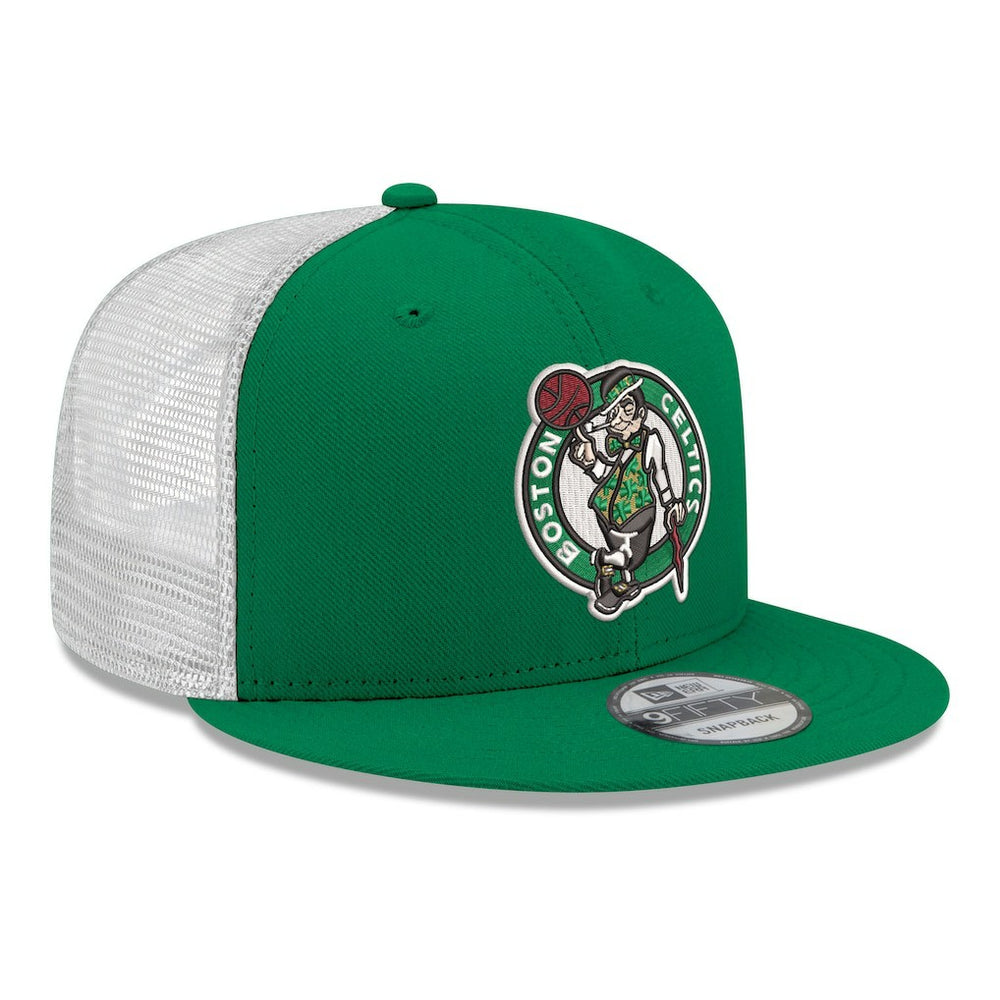New Era - Boston Celtics Core Logo Meshback 9FIFTY Snapback Hat - Kelly Green