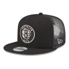New Era - Brooklyn Nets Core Logo Meshback 9FIFTY Snapback Hat - Black