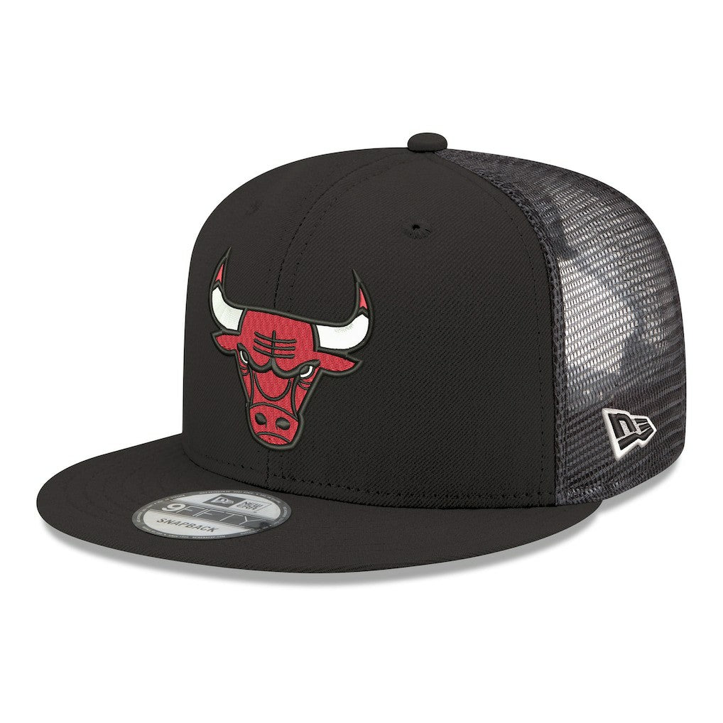 New Era - Chicago Bulls Core Logo Meshback 9FIFTY Snapback Hat - Black