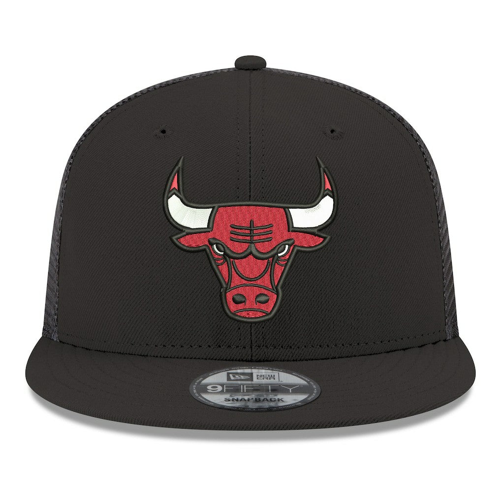 New Era - Chicago Bulls Core Logo Meshback 9FIFTY Snapback Hat - Black