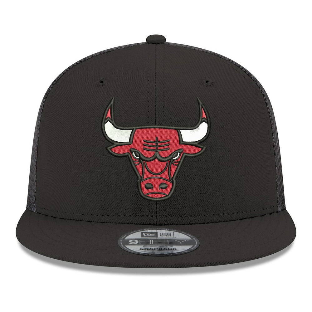 New Era - Chicago Bulls Core Logo Meshback 9FIFTY Snapback Hat - Black