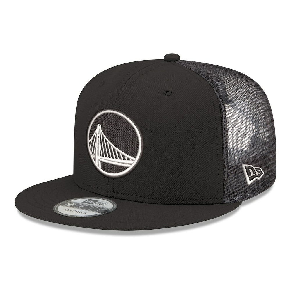New Era - Golden State Warriors Core Logo Meshback 9FIFTY Snapback Hat - Black