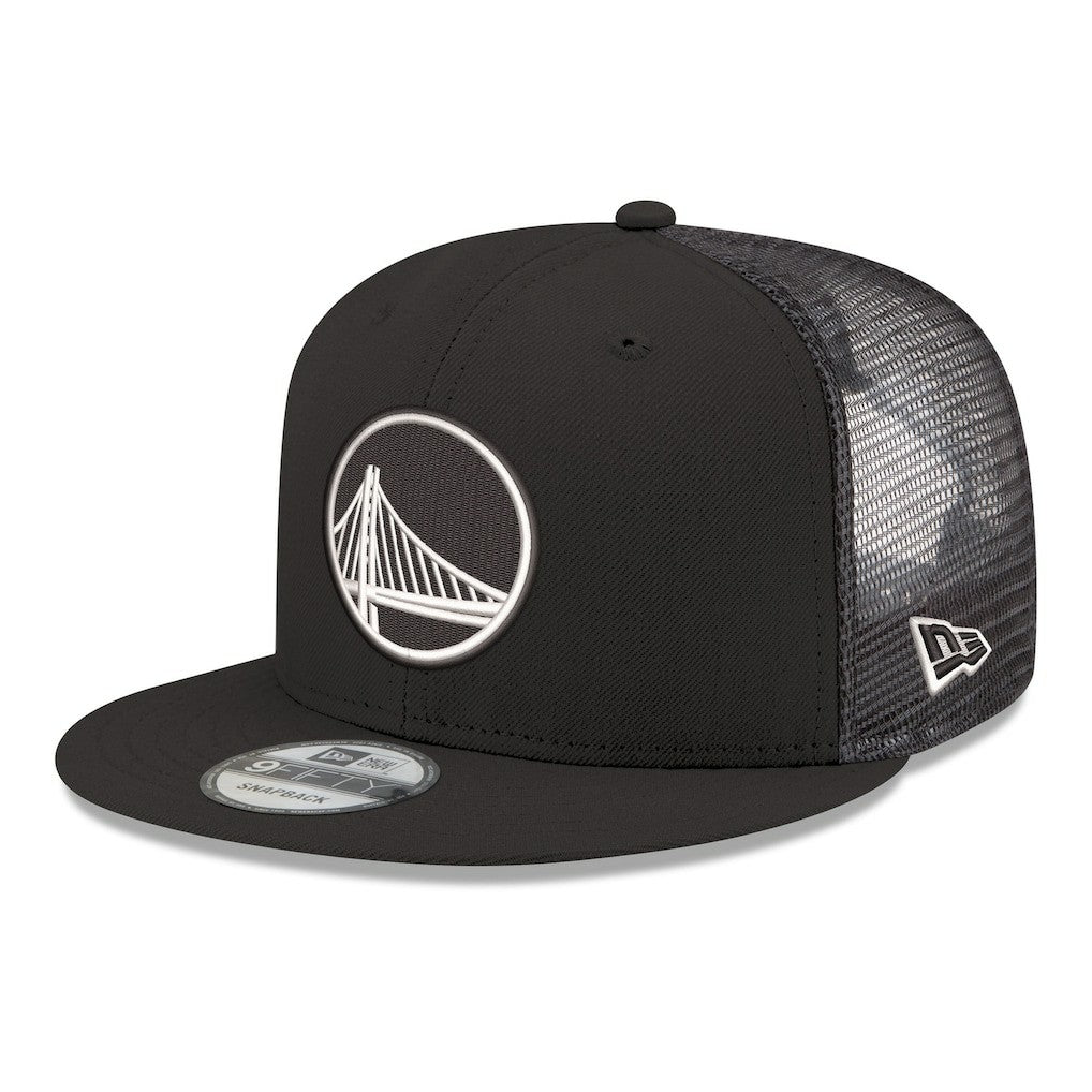 New Era - Golden State Warriors Core Logo Meshback 9FIFTY Snapback Hat - Black